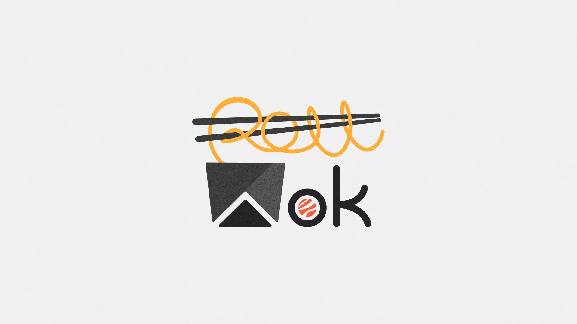 Разработка логотипа суши-бара «Roll Wok Club» в Оленегорске